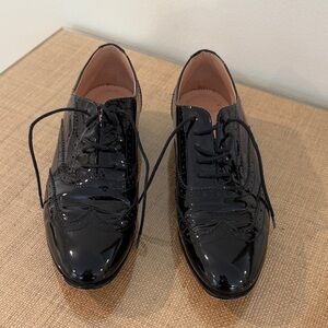 J Crew - Patent Leather Women's Oxford Shoes - Black - Size 7.5
